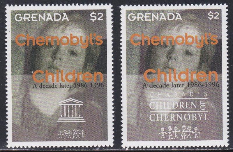 Grenada # 2660-2661, Chernobyl's Children, Anniversary, NH, 1/2 Cat