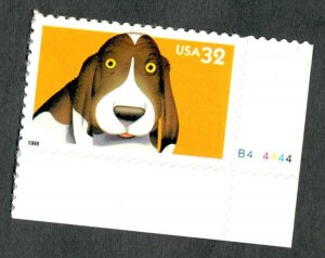 3230 Bright Eyes MNH plate number single - PNS