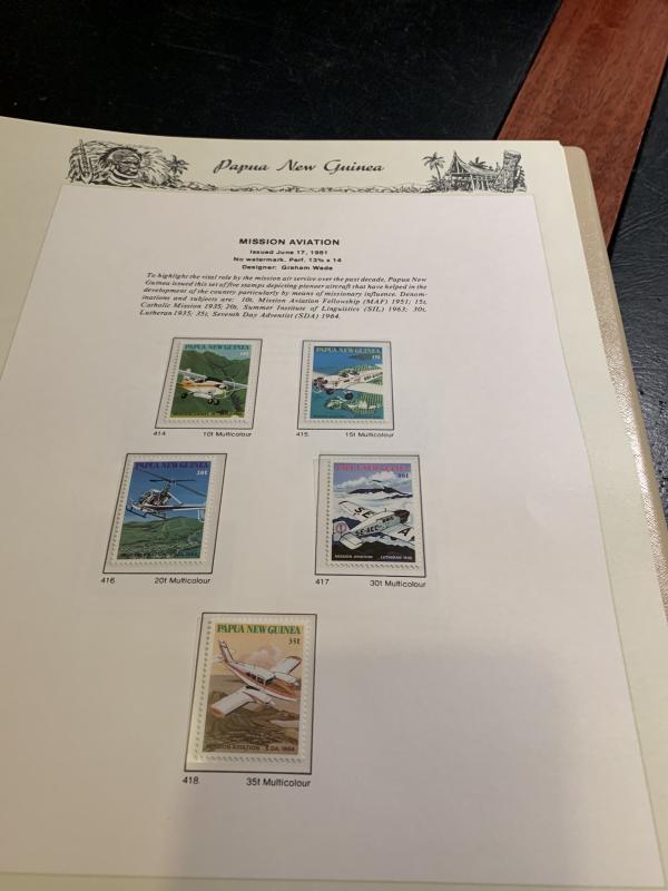 STAMP STATION PERTH: PNG Complete Collection from 1952 to 1989 Mint Never Hinged