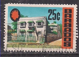 Barbados 1970-71 QE2 25 cents Buildings used SG 409 ( J1359 )