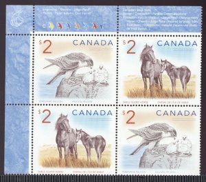 2005 Canada Sc #1692a ULpb - Sable Island Horse & Peregrine Falcon - MNH Cv$20