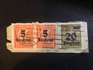 ICOLLECTZONE Germany 242 (20), 245 on piece VF used