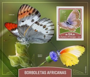 St Thomas - 2021 African Butterflies - Stamp Souvenir Sheet - ST210530b