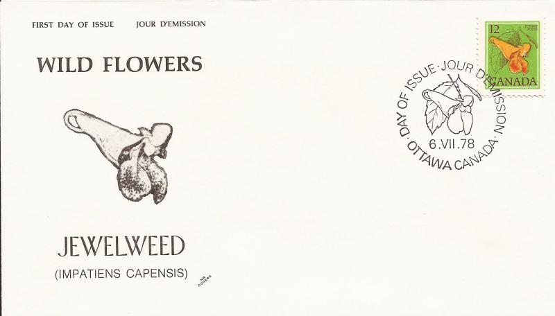 1978 Canada (NR) FDC - Sc 712 - Floral - Jewelweed