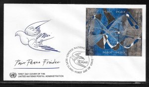 United Nations NY 632a Peace Day Geneva Cachet FDC First Day Cover