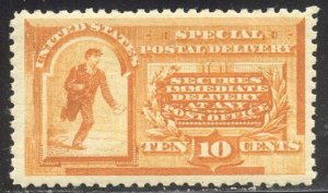 U.S. #E3 Mint NH VF BEAUTY - 1893 10c Messenger, Orange