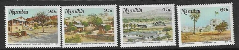 NAMIBIA SG580/3 1991 TOURIST CAMPS MNH