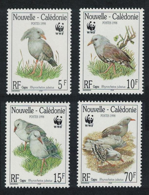 New Caledonia Birds WWF Kagu 4v SG#1150-1153 SC#798-801 MI#1144-1147