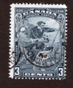 Scott# 208   used  single  Jacques  Cartier