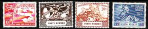 North Borneo-Sc#240-3-unused hinged KGVI-1949 UPU set-