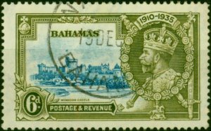 Bahamas 1935 6d Light Blue & Olive-Green SG143 Fine Used