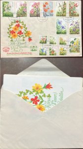 D)1983, KENYA, FIRST DAY COVER, FLORA ISSUANCE, DOMBELLA ROSA, CARIAQUITO MOR