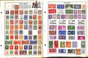 Great Britain Stamp Collection on 60 Harris Pages, 1840-1983 (BM)