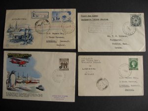 Australian Antarctic Territory 4 Macquarie Isl cancel FDC First Day Covers etc 