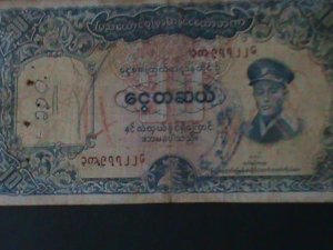 ​BURMA-1958 UNION BANK-$10 KYAT- CIR- NOTE- VF-66-YEARS OLD-HARD TO FIND