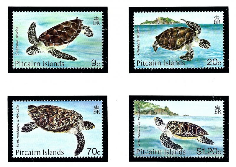 Pitcairn Is 266-69 MNH 1986 Turtles          (KA)