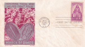 1957, March of Dimes, Cachet Craft, FDC (E11638)