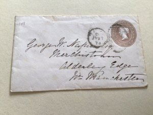 Queen Victoria 1d pink envelope  1873 A13831