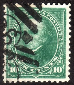 1894, US 10c, Webster, Used, Well centered, Sc 258