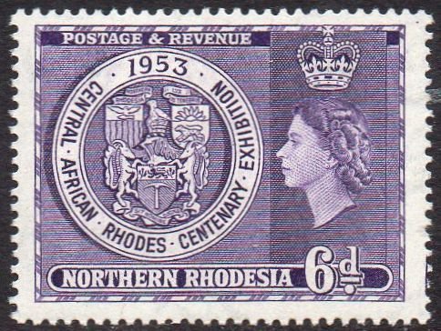 Northern Rhodesia 1953  Rhodes Centenary Exhibition MH