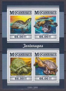 2015 Mozambique 8149-8152KL Reptiles / Turtles 15,00 €