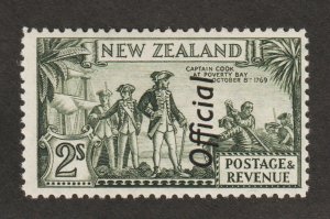 1942 New Zealand Sc# O71a official - Two Shilling. Captain Cook. MH Cv$90.00