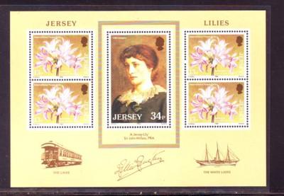 Jersey Sc 392a 1986 Flower Gala Lilly stamp sheet NH