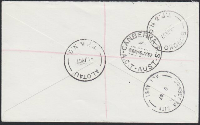 PAPUA NEW GUINEA 1967 Registered cover ex ALOTAU............................H124