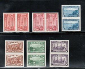 Canada #241b - #245b Extra Fine Never Hinged ($1 Is Lightly Hinged) Imperf Set