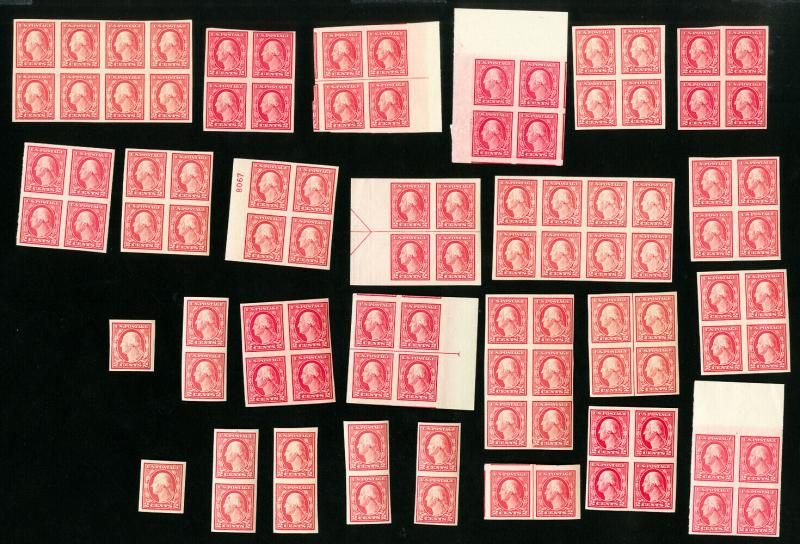 US Stamps # 482 XF Lot of 100 Many Line Pairs OG NH Scott Value $270.00