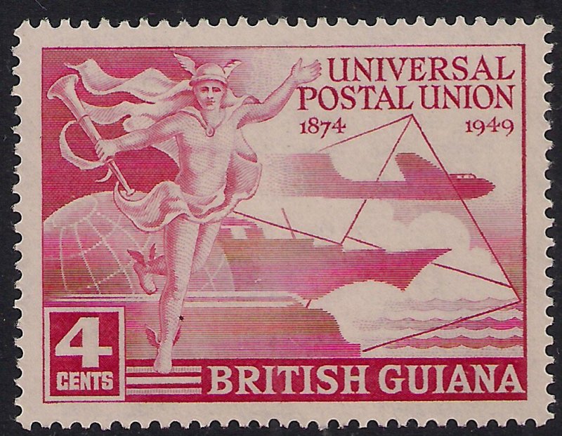 British Guiana 1949 KGV1 4ct UPU Postal Union Umm SG 324 ( A241 ) 