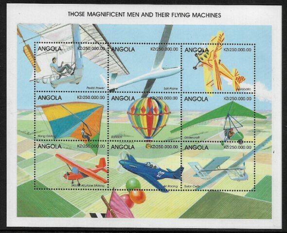 Angola #1047 MNH Sheet - Airplanes