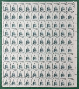 1591v RIGHT TO PEACEABLY ASSEMBLE (Dull Gum) Sheet of 100 US 9¢ Stamps MNH 1977