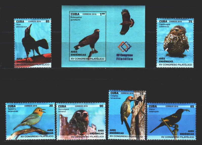 Cuba. 2018. Birds. MNH.