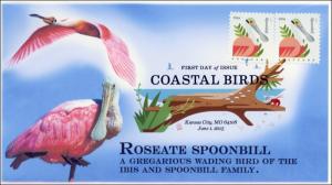 SC 4994 2015, Coastal Birds, Roseate Spoonbill, FDC, DCP, 15-169