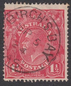 TASMANIA 1924 GV 1½d - BIRCH'S BAY cds......................................Q983