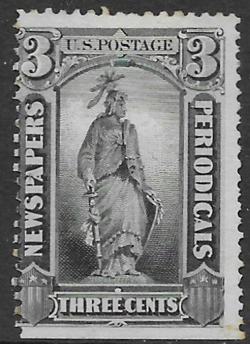 US PR 10  1875  newspaper 3 cents  mint  - no gum