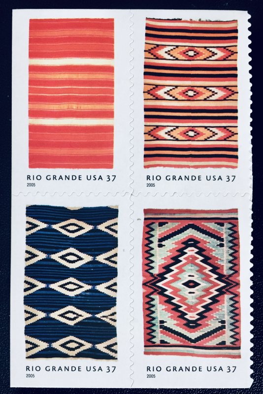 United States #3929a  Rio Grande Blankets block  MNH