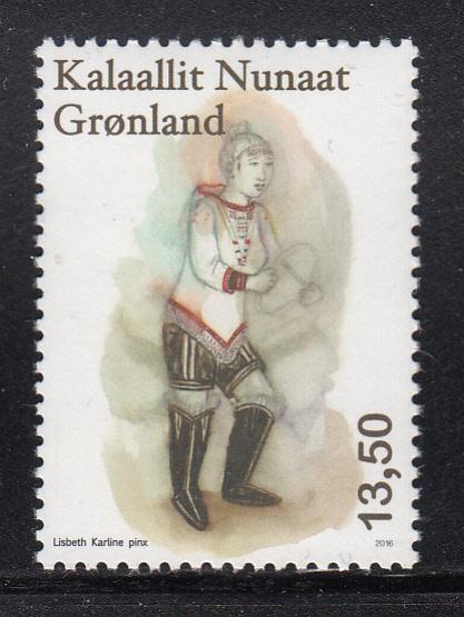 Greenland MNH 2016 13.50k Woman in white sweater playing instrument