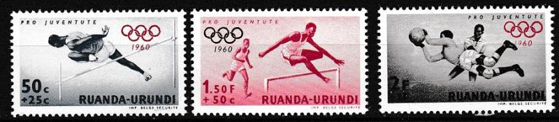 Ruanda Urundi 1960 Scott Number B26-B28 Short Set MNH