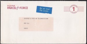 GB c1991 Official Royal Mail Parcel Force airmail cover to Vanuatu.........B2644