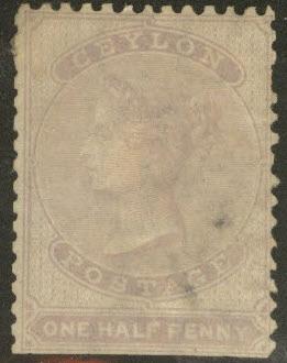 Ceylon Scott 45 MNG 1863 Victoria CV$72.5 straight edge