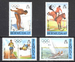 Bermuda Sc# 453-456 MNH 1984 Summer Olympics