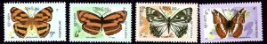 Laos 386-89 MNH 1982 Butterflies part set (an5476)