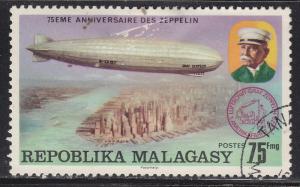 Fr Madagascar 547 Used 1976 Count Zeppelin and LZ-136