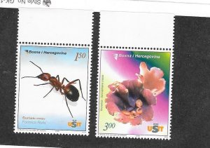 Bosnia & Herzegovina (MUSLIM ADM) Sc 537-8 NH ISSUE OF 2006 - INSECTS & FLOWERS