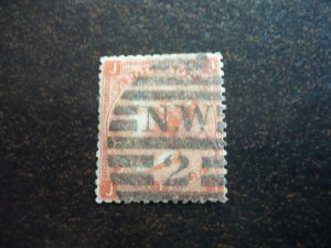 Stamps - Great Britain - Scott# 43 Plate 10 - Used Single Stamp