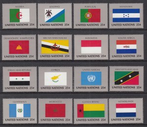UN New York 554-569 Flags MNH VF
