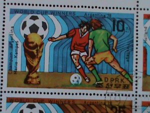 ​KOREA- SC#1967a  WORLD CUP SOCCER WINNER-ARGENTINA'78 CTO-VF FANCY CANCEL