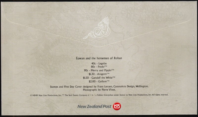 NZ 2003 LOTR The Return of The King Cover CTO World Premiere Date Stamp